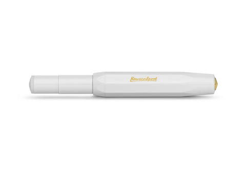 Kaweco CLASSIC SPORT Fountain Pen, White, with Medium Nib (0.9 mm)