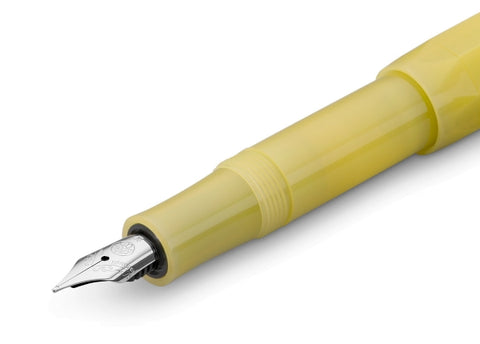 Kaweco FROSTED SPORT Fountain Pen, Sweet Banana, with Broad Nib (1.1 mm)