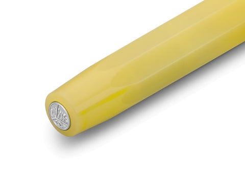 Kaweco FROSTED SPORT Fountain Pen, Sweet Banana, with Broad Nib (1.1 mm)