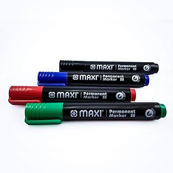 MAXI PERMANENT MARKER PC -Black , CW 80 (Pack Of 10 Pcs)