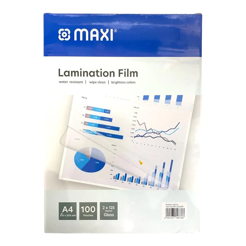 Maxi Laminating Pouch A4 100 Sheet.