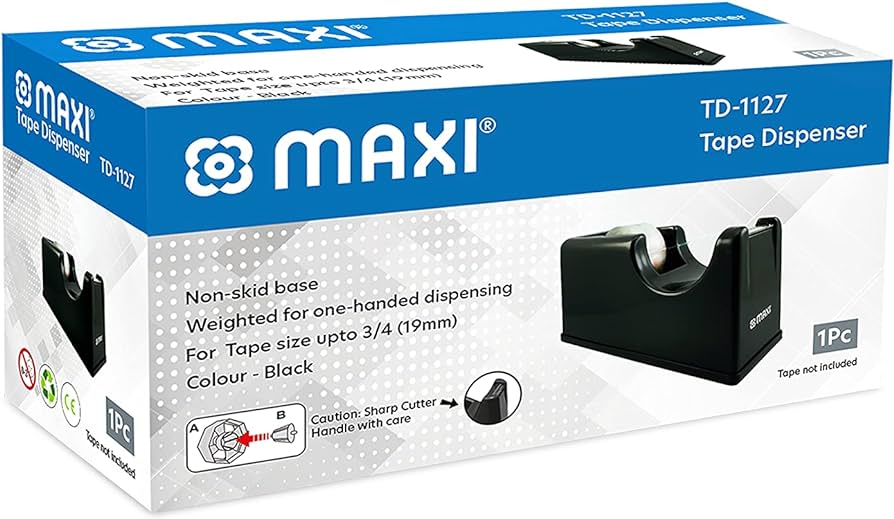 MAXI TAPE DISPENSOR NON SKID FOR 3/4 TAPE TD1127