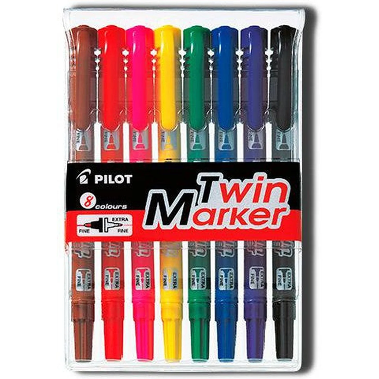 Pilot Twin Marker 8 Color Set SCA-TM-ST