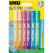UHU Glitter Shiny -6 Pcs , 10 ml.