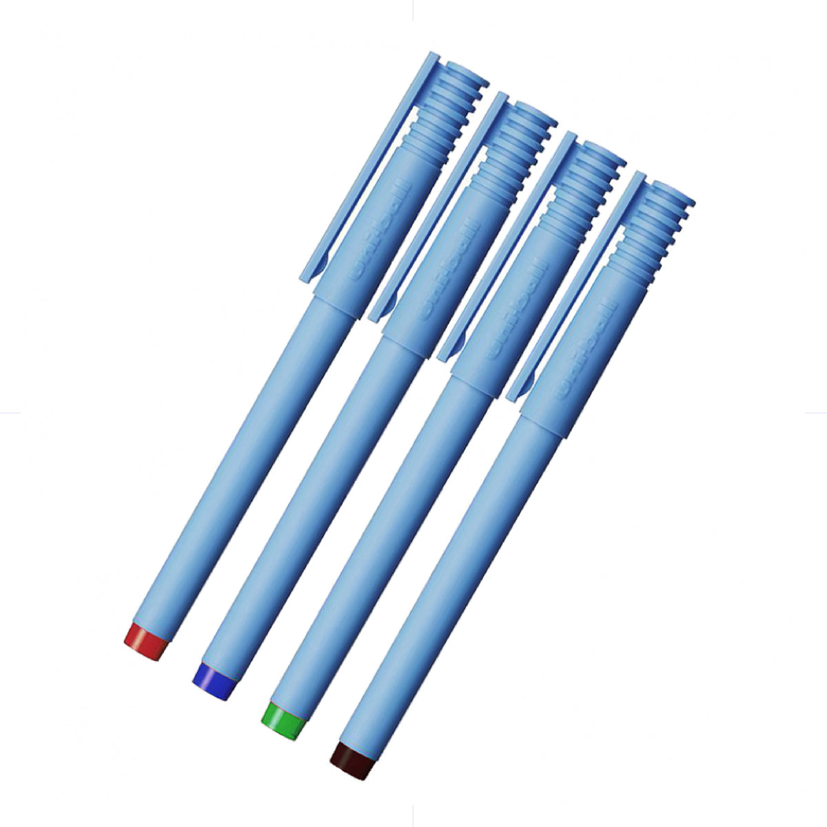 Uni-ball Metal Tip Liquid Ink Pen Blue MI-UB100 (Pack of 12 Pcs)