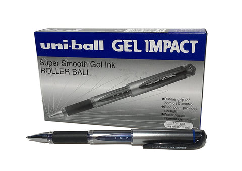 Uni-ball Gel Impact Broad Black MI-UM153S-BK (Pack of 12 pcs).
