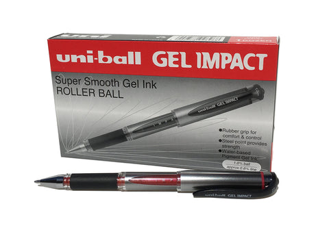 Uni-ball Gel Impact -Red (Pack of 12 pcs).