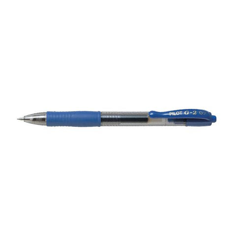 Pilot G2 Fine Retractable Gel Ink Rollerball Pen 0.7mm, Blue.