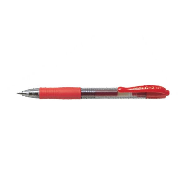 Pilot G2 Fine Retractable Gel Ink Rollerball Pen 0.7mm, Red.