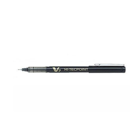 Pilot V7 Hi-Tecpoint Fine Rollerball Pen 0.7mm Nib Tip, Black.