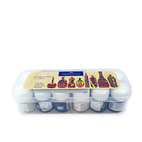 Faber Castell-Fabric Paint 12 Colors
