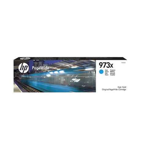 HP 973X High Yield Cyan Original PageWide Cartridge.