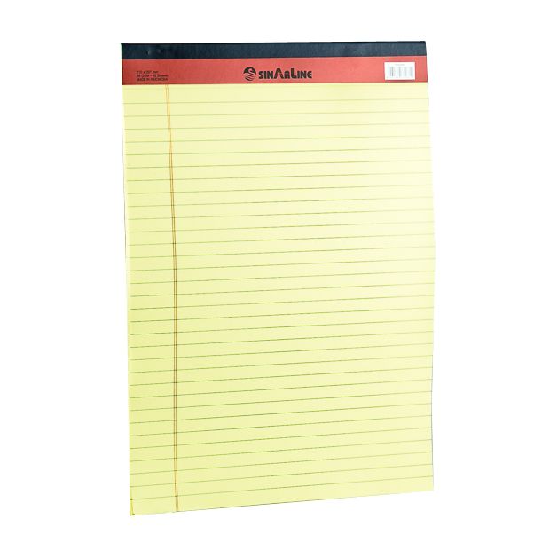 Sinarline Yellow Pad A4, Ruled.