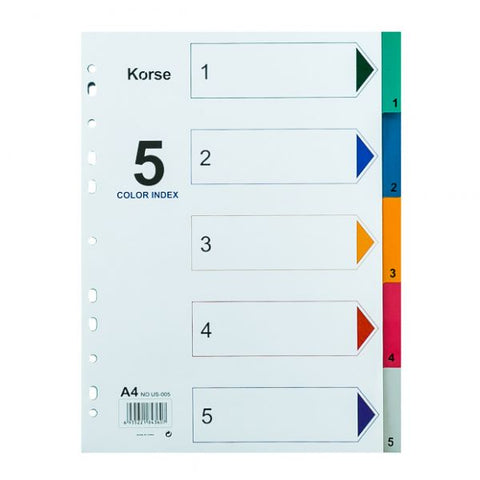 Korse - Plastic Divider with Numbers (1-5).