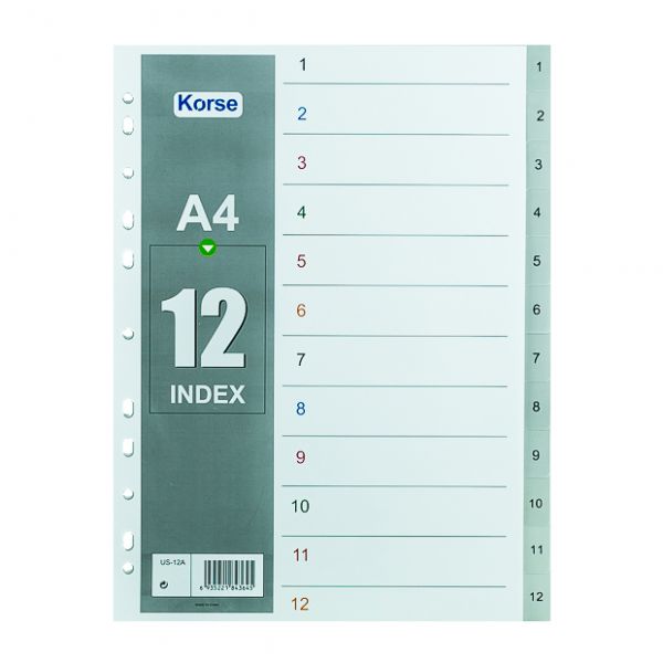 Korse - Plastic Divider with Numbers (1-12).