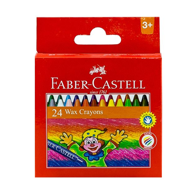 Faber Castell-Wax Crayons 24 Colors.