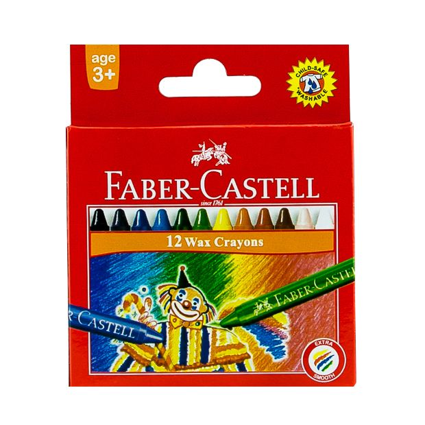 Faber Castell-Wax Crayons 12 Colors, FCD 120052.