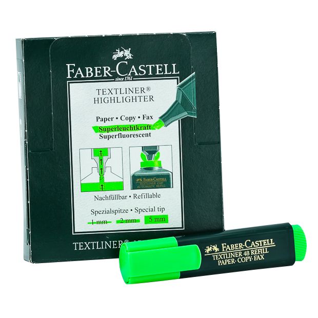Faber Castell-Textliner pack of 10 (Green).