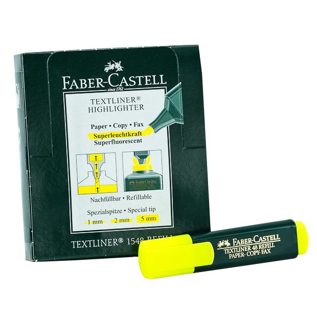 Faber Castell-Textliner Highlighter , pack of 10 (Yellow).
