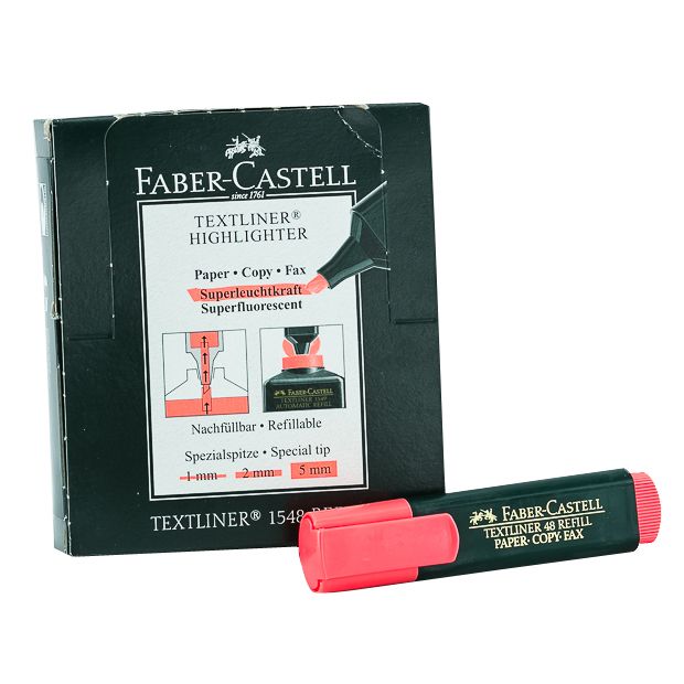 Faber Castell-Textliner pack of 10 (Red).