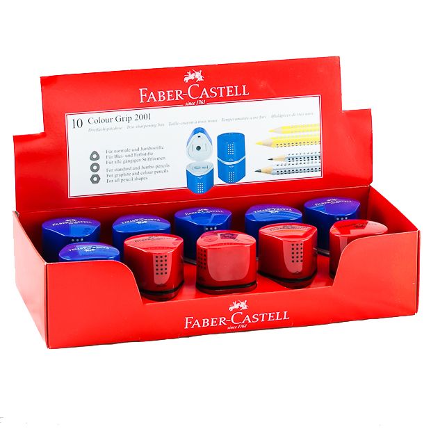 Faber Castell-Trio Sharpener Assorted Colors Grip.