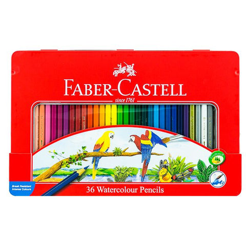 Faber Castell-Water Color Pen 36 Colors (Flat Tin).