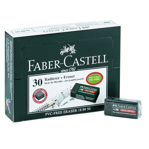 Faber Castell-Eraser Black Packet of 30 Pcs.