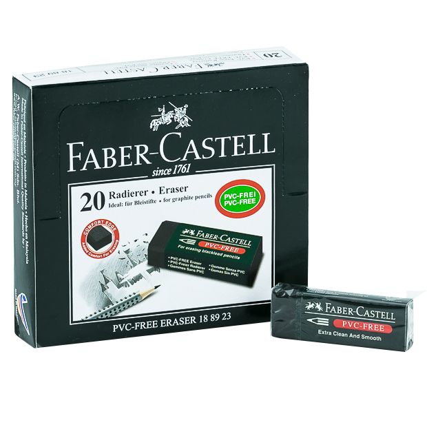 Faber Castell-Eraser Black Packet of 20 Pcs.