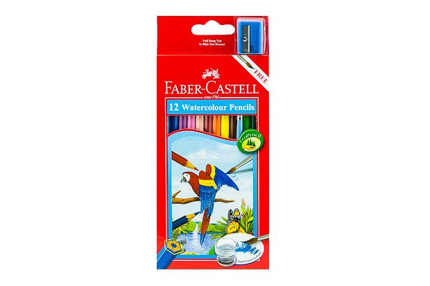 Faber Castell-Water Color Pencil 12 Colors (Full Size).