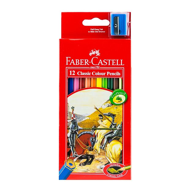 Faber Castell-Classic Color Pencil 12 Colors (Full Size).