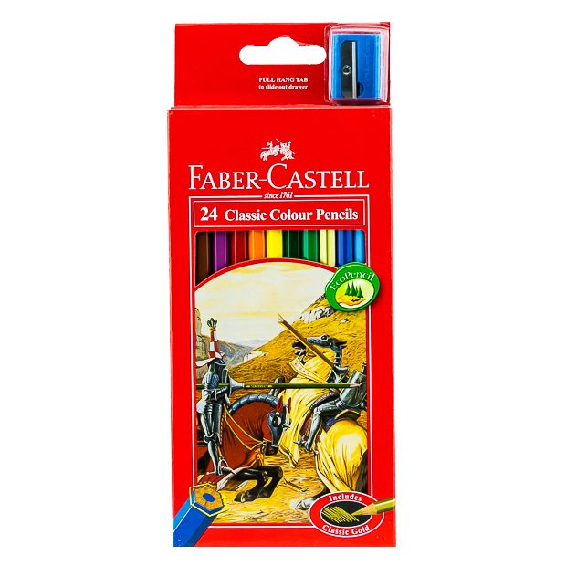Faber Castell-Classic Color Pencil 24 Colors (Full Size).