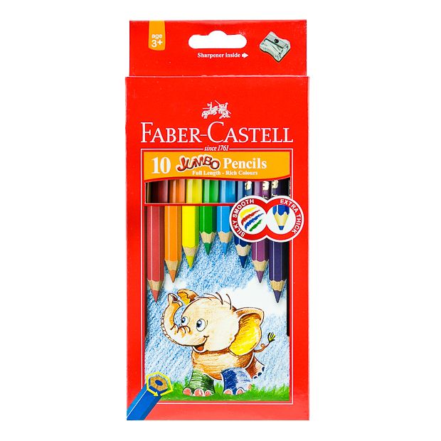 Faber Castell-Redline Jumbo Color Pencil 10 (Long).