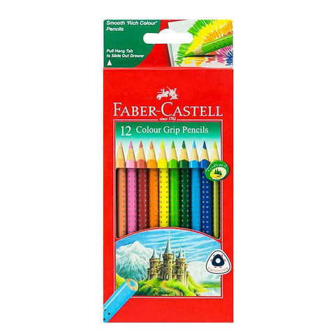 Faber Castell-Grip Color Pencil 12 Colors.