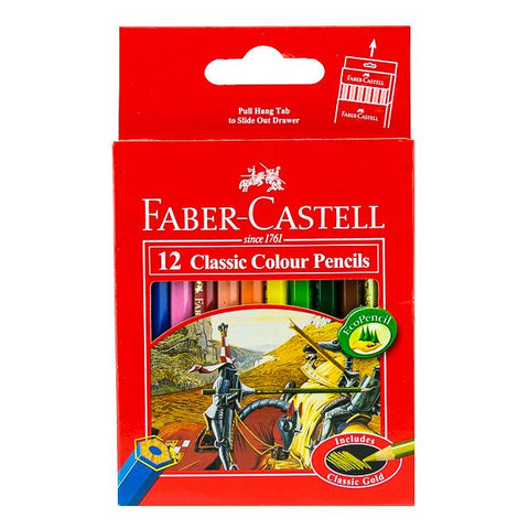 Faber Castell-Classic Color Pencil 12 Colors (Half Size).