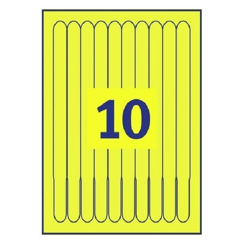 Avery Printable Wristbands, Yellow 100 Labels Per 10 Pages.