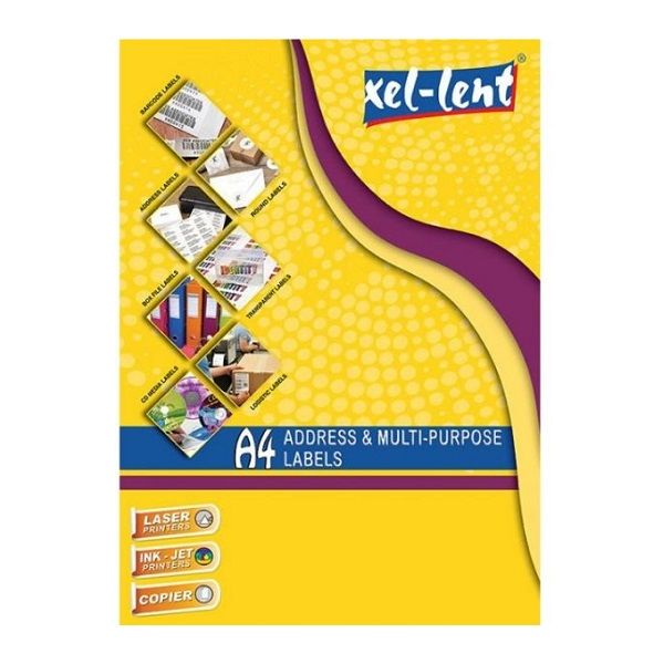 Xel-lent A4 Multipurpose Labels LFL00022- Label Size 210 x 297mm -100sheets/pack..