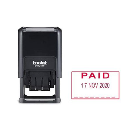 Trodat Printy 4750, Paid Stamp Red.