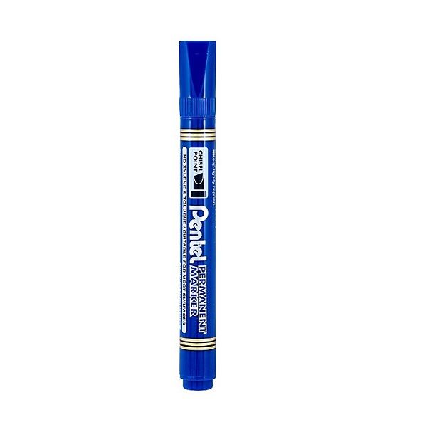 Pentel Permanent Marker N860, Chisel Tip, Blue.