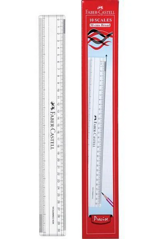 Faber Castell-Plastic Ruler 30cm