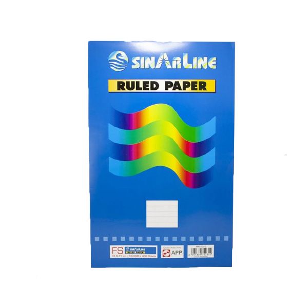 SinarLine Ruled Paper F/S , 400 Sheet, Unfolded.