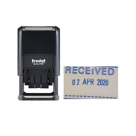 Trodat Printy 4750, Received Stamp Blue.