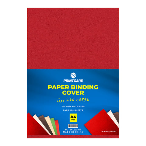 Hard Binding Cover -Red (100 SHEETS/PKT)