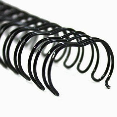 Spiral Binding Wire Metal 6.4 mm Black Pack of 100 Pcs.