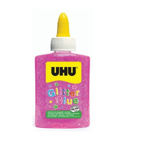 UHU Glitter Glue - Pink , 88 ml.