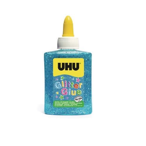 UHU Glitter Glue - Blue, 88 ml.