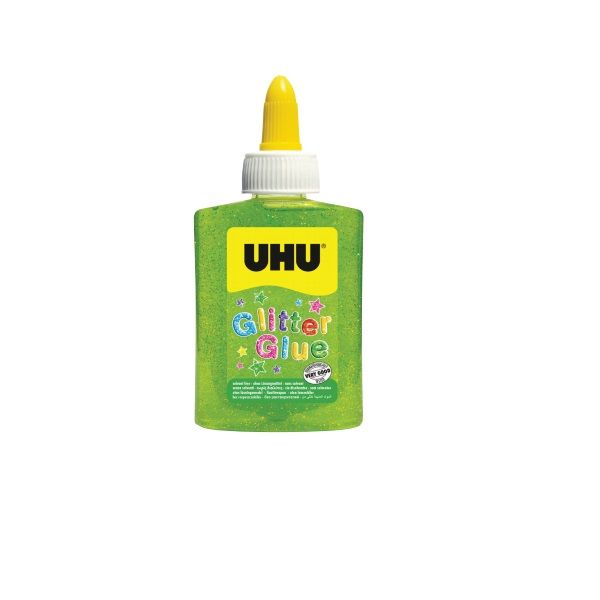 UHU Glitter Glue - Green, 88ml.