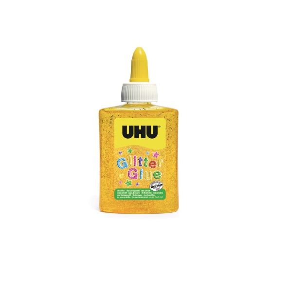 UHU Glitter Glue - Yellow , 88ml.