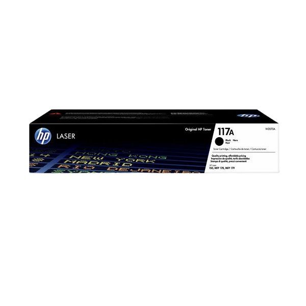 HP 117A Black LaserJet Toner Cartridge W2070A.