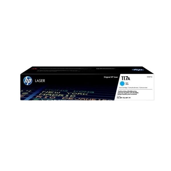 HP 117A Cyan LaserJet Toner Cartridge W2071A.