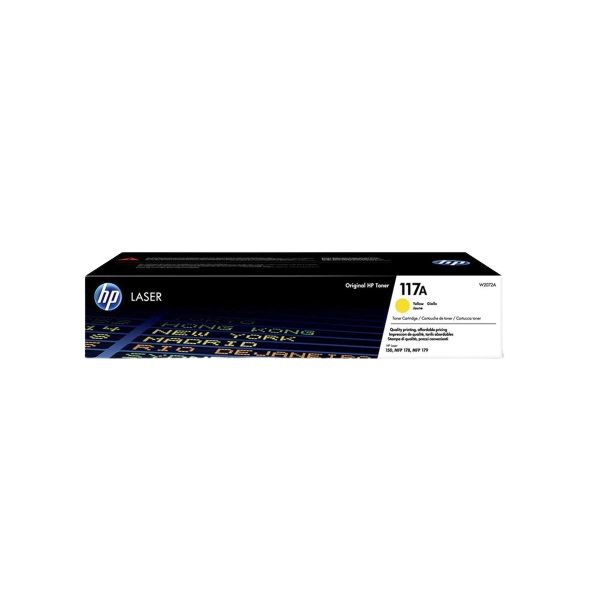 HP 117A Yellow LaserJet Toner Cartridge W2072A.